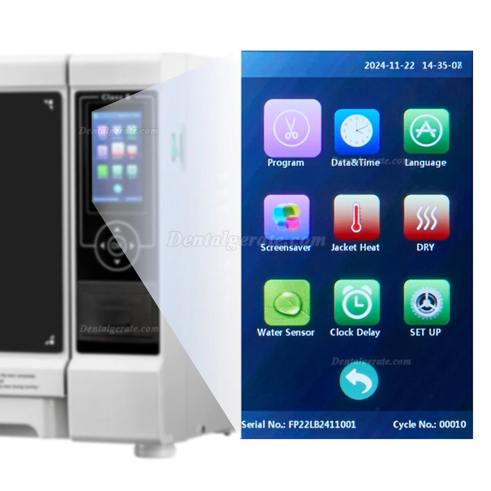 Fomos Foster Plus 22L Dental Autoklav Sterilisation Klasse B mit integriertem Drucker und Trockenfunktion